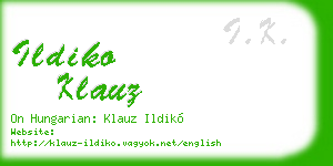ildiko klauz business card